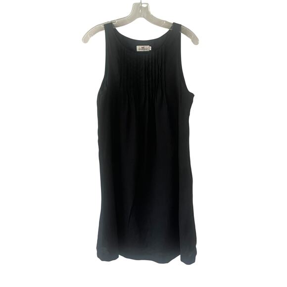 Vineyard Vines Black Linen Pintuck Cisco Swing Dress Sz 8 - Picture 1 of 6
